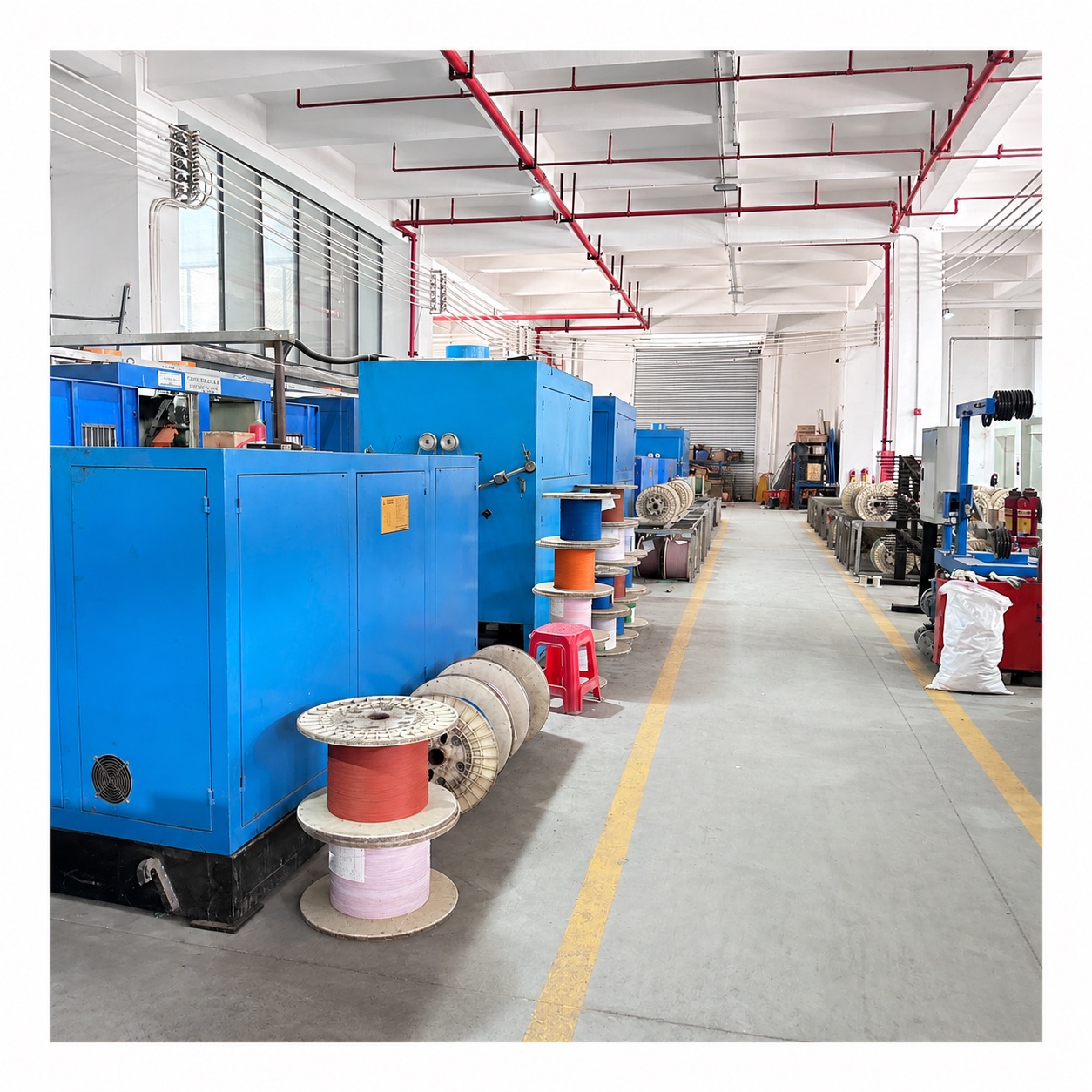 Fiber optic cable workshop and production area